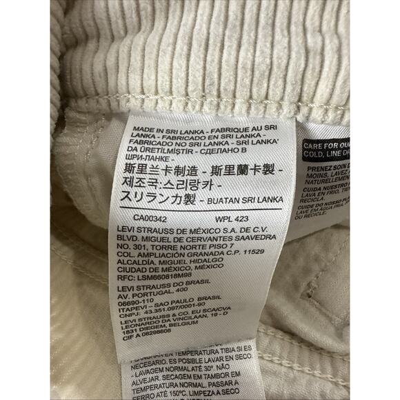 Levi's Ribcage Straight Ankle Jeans Corduroy Size 25 - Picture 12 of 13